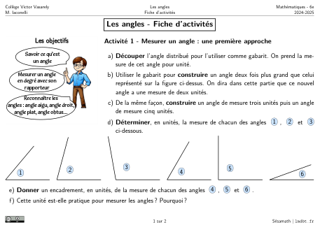 Miniature Fiche Activités Les angles