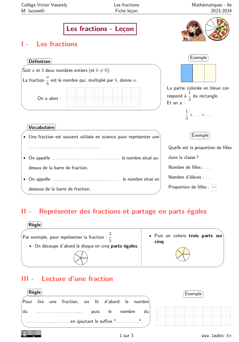 Miniature Fiche Leçon Les nombres entiers